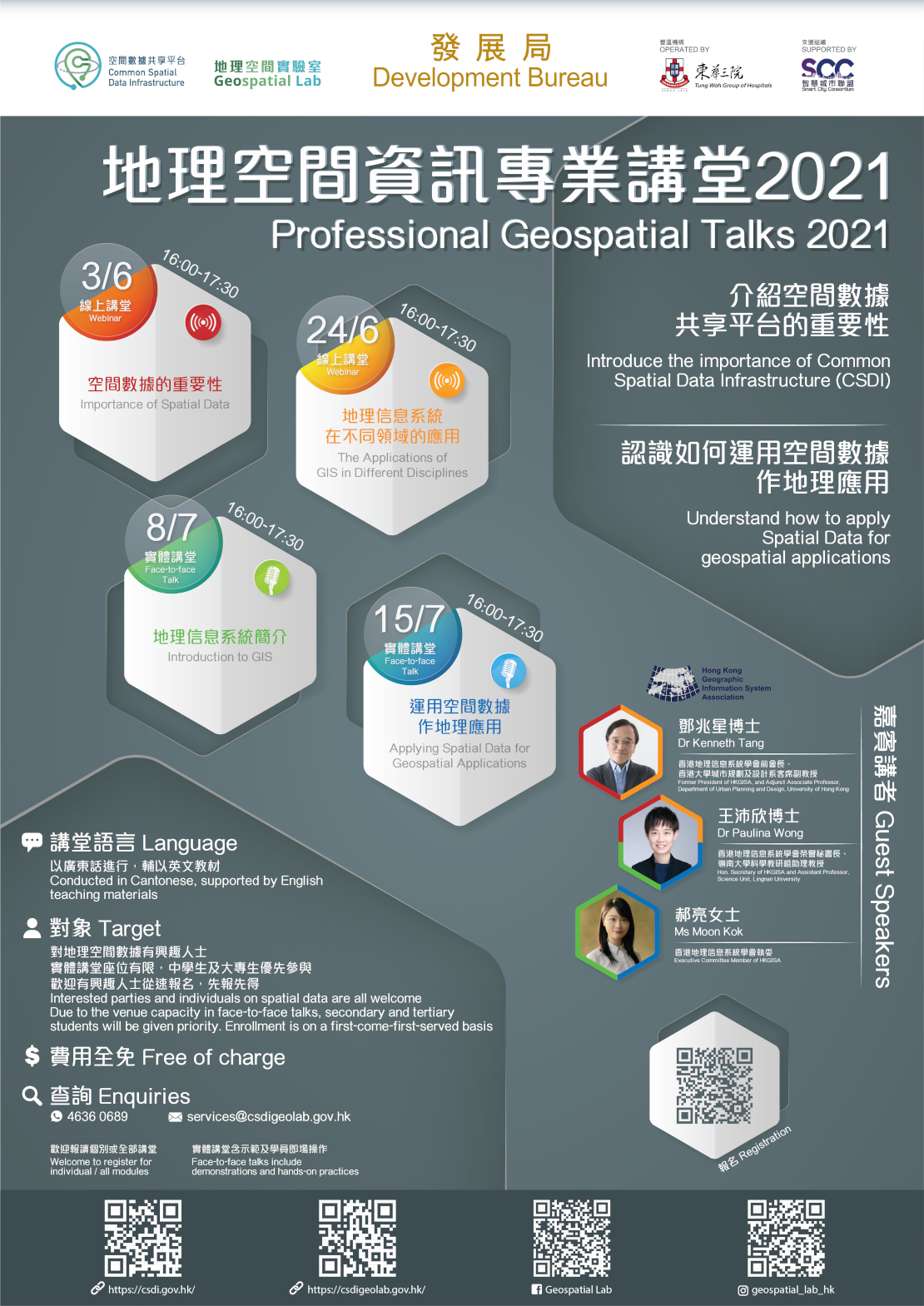 Poster of Professional Geospatial Talks 2021 (4 modules)